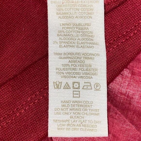 New w/out tags Free People Rose Red Beaded Dress flutter trim XS - Picture 13 of 16